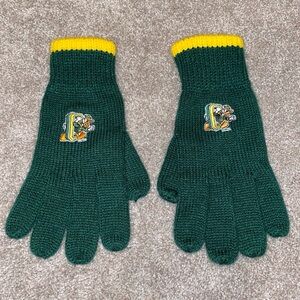 Oregon Ducks Knit Gloves Reebok Green Gold Patch Embroidered Adult L